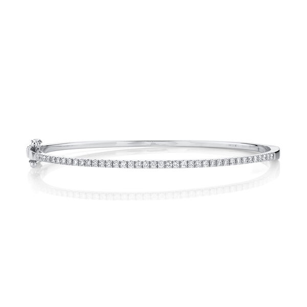 Kate White Gold and Diamond Pav&eacute; Bangle